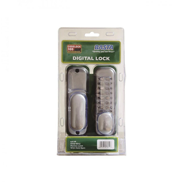 Basta Digital Door Lock - Silver - MORTICE LOCKS - Beattys of Loughrea