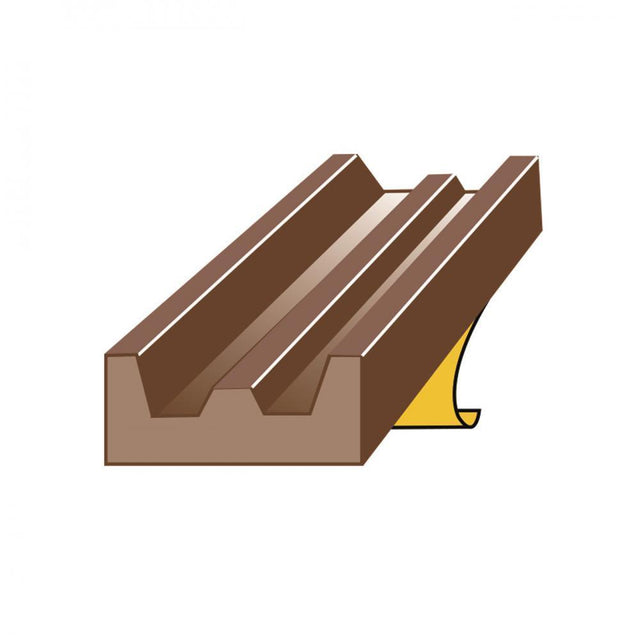 Exitex Brown E Strip Draught Excluder - 5m - DRAUGHT EXCLUDERS - Beattys of Loughrea