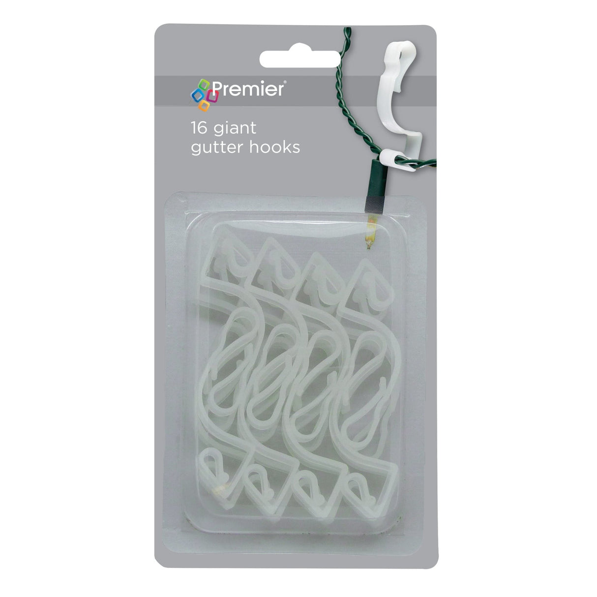 Premier Giant Gutter Hooks - 16 Pce - XMAS ACCESSORIES - Beattys of Loughrea