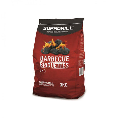 Supagrill Charcoal Briquettes - 3kg - BBQ FUEL BBQ TOOLS, ACCESSORIES , TENT PEGS - Beattys of Loughrea