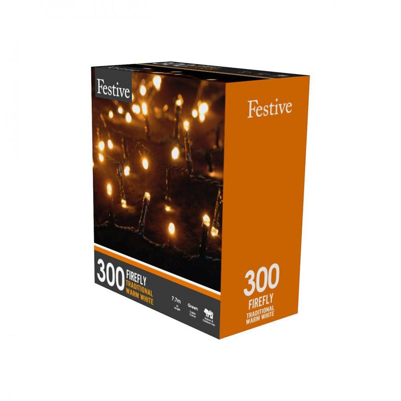 300 Traditional Warm White Firefly lights - XMAS LIGHTS LED - Beattys of Loughrea