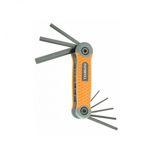 Faithfull Folding Hexagon Allen Key Set Of 8 Metric (1.5-8Mm) - ALLEN KEYS - Beattys of Loughrea