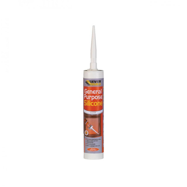 Everbuild General Purpose Silicone 310ml - Clear - MASTIC/SILICONE/ADH - Beattys of Loughrea