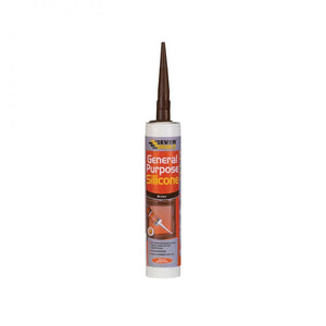 Everbuild General Purpose Silicone 310ml - Brown - MASTIC/SILICONE/ADH - Beattys of Loughrea