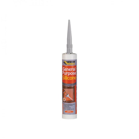 Everbuild General Purpose Silicone 310ml - Grey - MASTIC/SILICONE/ADH - Beattys of Loughrea