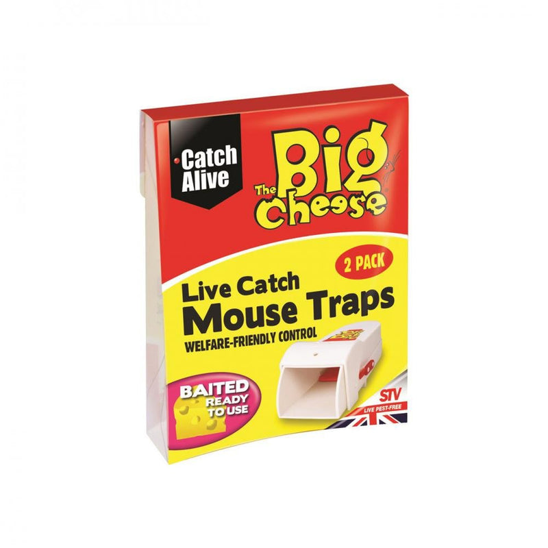 The Big Cheese Live Catch Mouse Trap Twin Pack - STV155 - VERMIN BAIT/TRAP/FLY SPRAY - Beattys of Loughrea