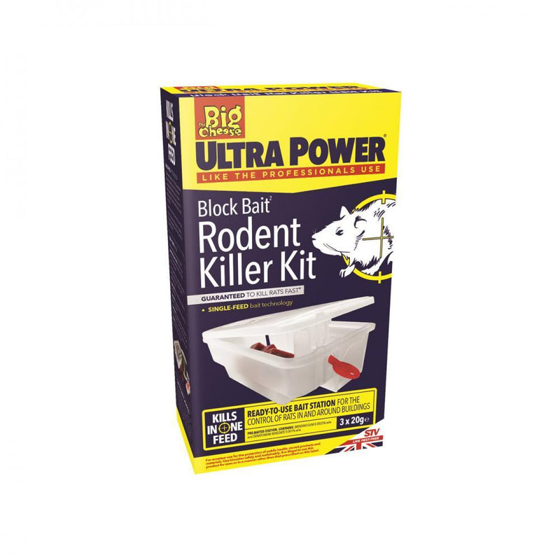 The Big Cheese Ultra Power Block Bait Rat Killer Kit - VERMIN BAIT/TRAP/FLY SPRAY - Beattys of Loughrea