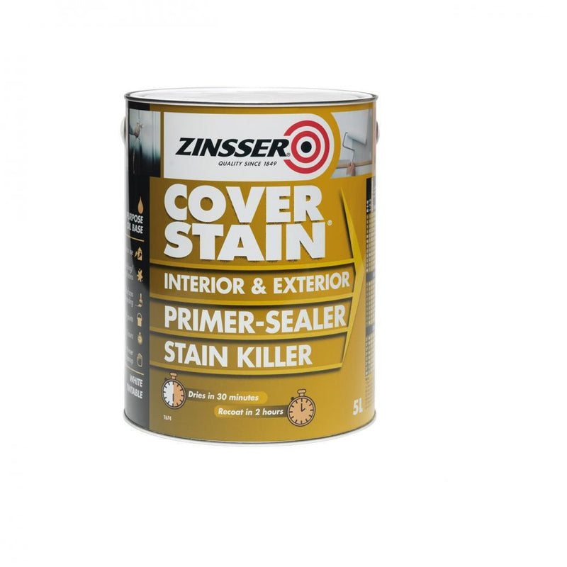 Zinsser Cover Stain Primer - 5 Litre - EXTERIOR & WEATHERSHIELD - Beattys of Loughrea
