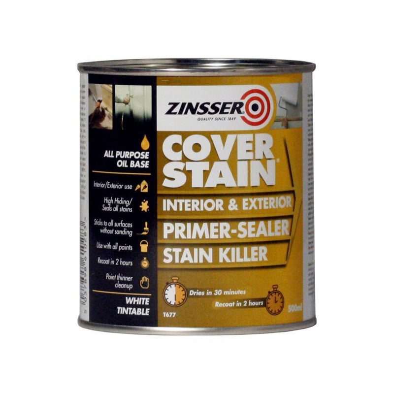 Zinsser Cover Stain Primer - 500ml - EXTERIOR & WEATHERSHIELD - Beattys of Loughrea
