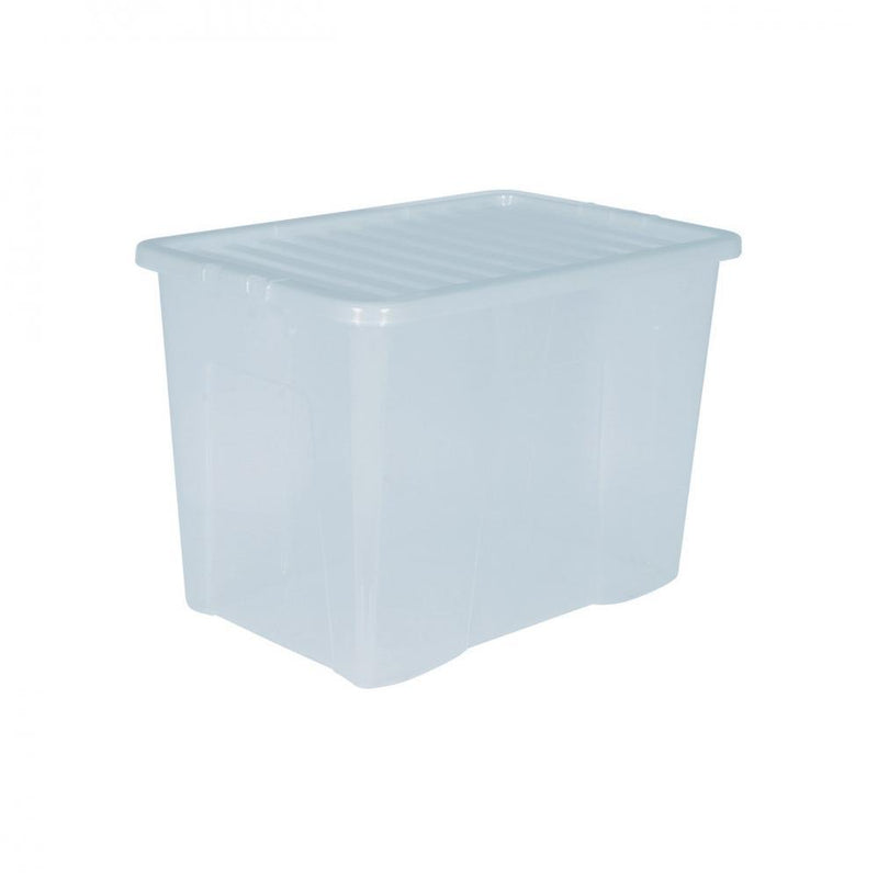 Wham Crystal Storage Box & Lid Clear - 80ltr - PVC STORAGE - TRUNK, LGE BOX , CART - Beattys of Loughrea