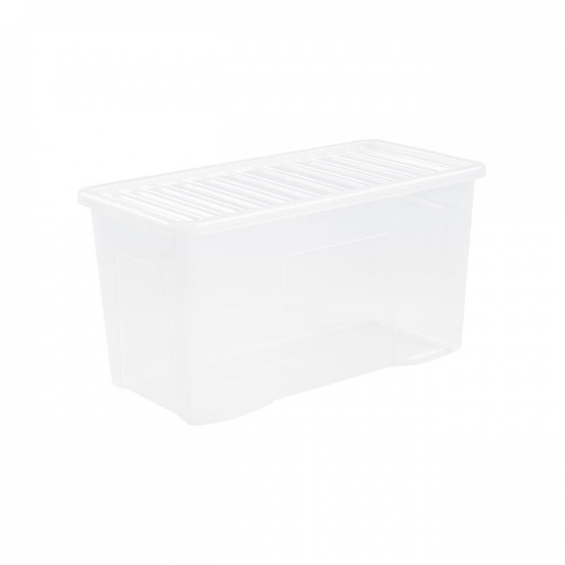 Wham Crystal Storage Box & Lid Clear - 110ltr - Beattys of Loughrea , www.beattys.ie