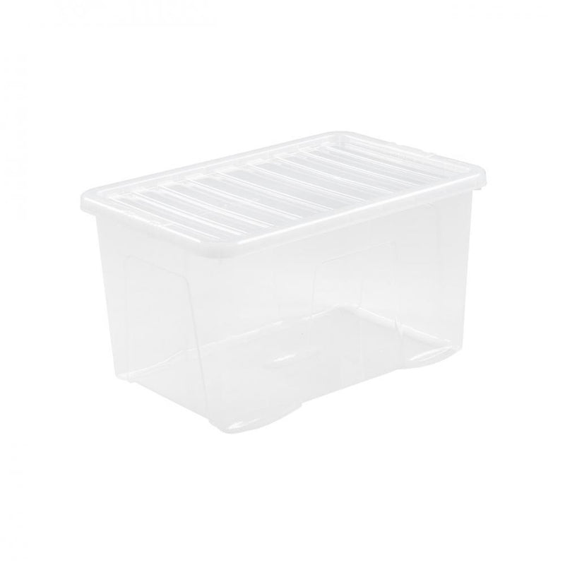 Wham Crystal Storage Box & Lid Clear - 60ltr - PVC STORAGE - TRUNK, LGE BOX , CART - Beattys of Loughrea