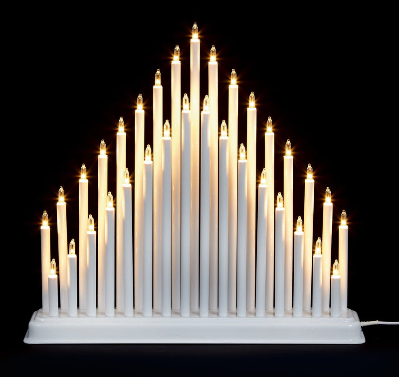 33L Candlebridge Tower White Pipelights - XMAS CANDLE ARCHES LOGS - Beattys of Loughrea
