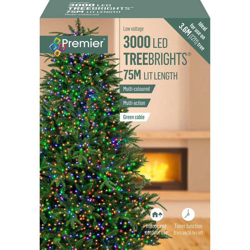 3000 LED Multi-Action Treebrights - Multi-Coloured - XMAS LIGHTS LED - Beattys of Loughrea