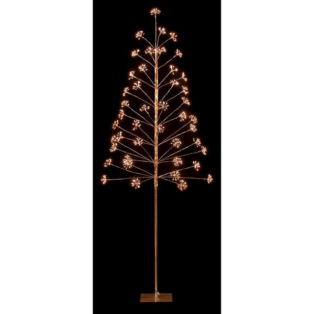 6ft Premier Sparkle Tree Rose Gold with 660 LED Warm White Microbrights Christmas Tree - 180cm - XMAS TREE ARTIFICIAL - Beattys of Loughrea