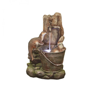 Kelkay Easy Fountain Playful Otters Water Feature - 56c - SOLAR / GARDEN ORNAMENTS - Beattys of Loughrea