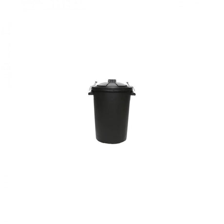 Riaar Black PVC Dustbin with Wire Clips - 85ltr - OUTSIDE DUSTBIN, WHEELIE BIN, COMPOSTER - Beattys of Loughrea