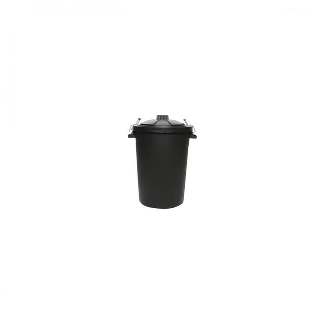 Riaar Black PVC Dustbin with Wire Clips - 85ltr - OUTSIDE DUSTBIN, WHEELIE BIN, COMPOSTER - Beattys of Loughrea