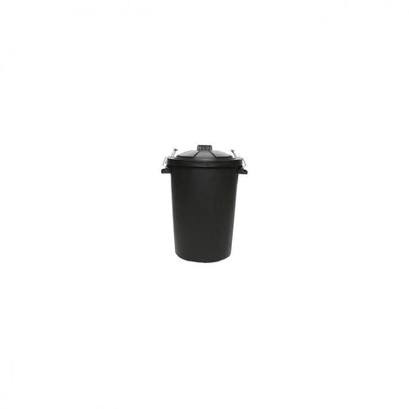 Riaar Black PVC Dustbin with Wire Clips - 85ltr - OUTSIDE DUSTBIN, WHEELIE BIN, COMPOSTER - Beattys of Loughrea