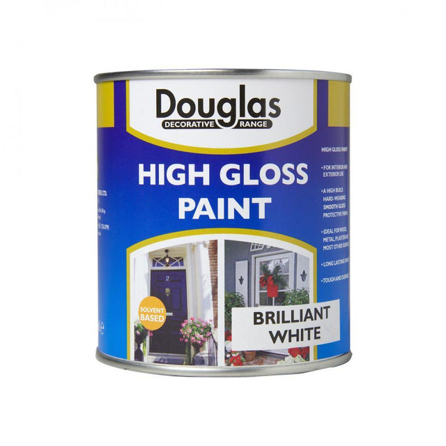 Douglas Decorative Range High Gloss White Paint - 250ml - WHITES - Beattys of Loughrea