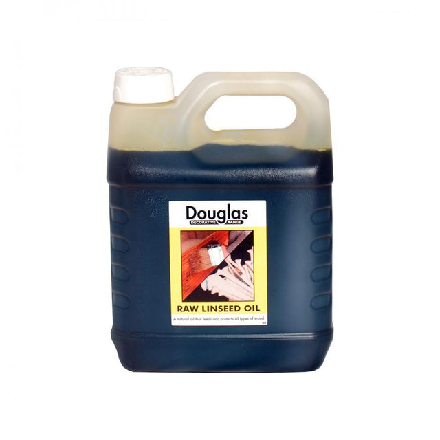 Douglas Raw Linseed Oil - 4 Litre - WHITE SPIRIT/TURPS/TEAK/LINS - Beattys of Loughrea