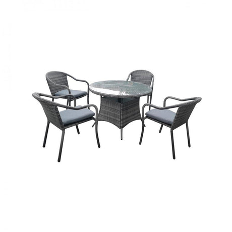 Barcelona 4 Seater Round Rattan Furniture Set - 1m - Beattys of Loughrea , www.beattys.ie