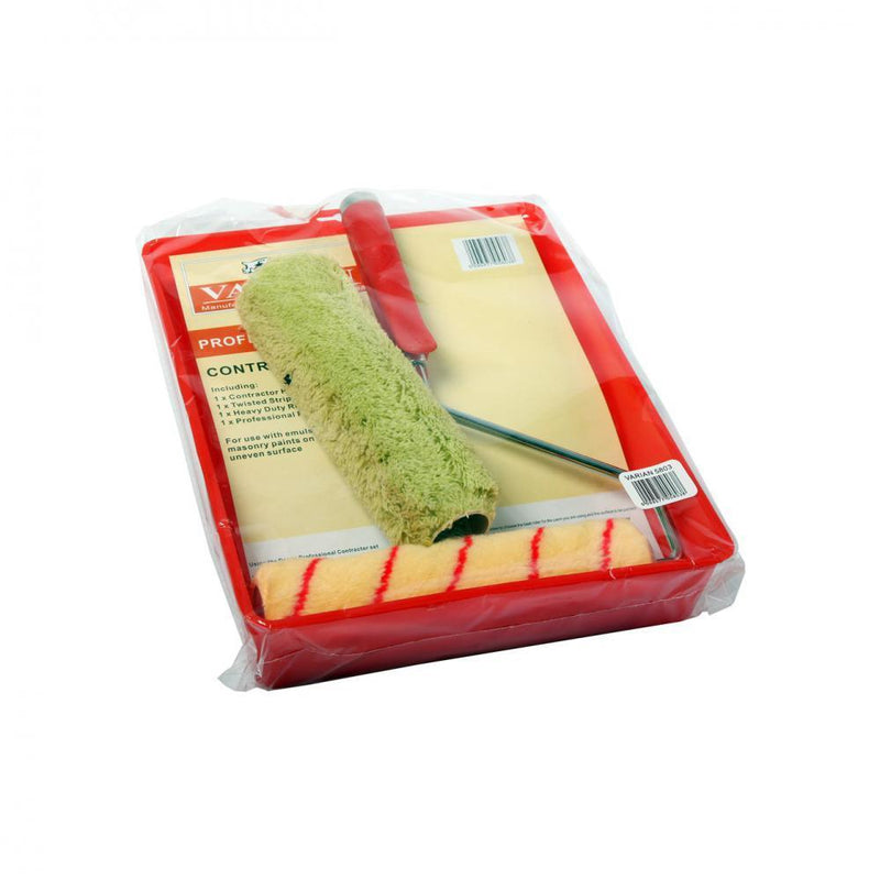 Varian Contractor Paint Roller Set 9in - 3 Piece - PAINT TOOLS - Beattys of Loughrea
