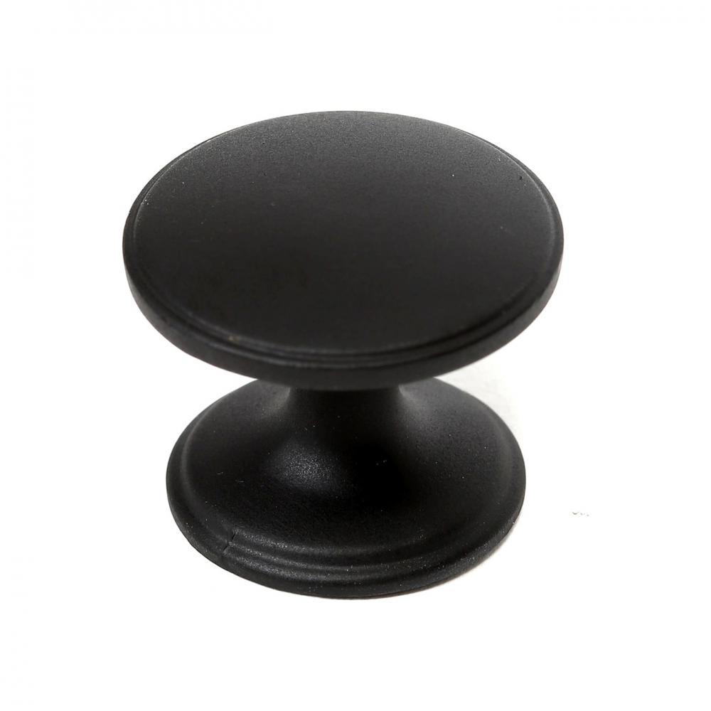 Phoenix Door Knob Plain - Matt Black - DOOR FURNITURE/VIEWERS - Beattys of Loughrea