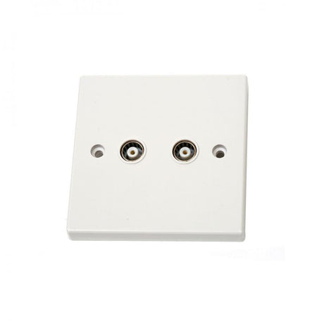 Phoenix 2 Gang Flush TV Socket - SWITCHES - Beattys of Loughrea