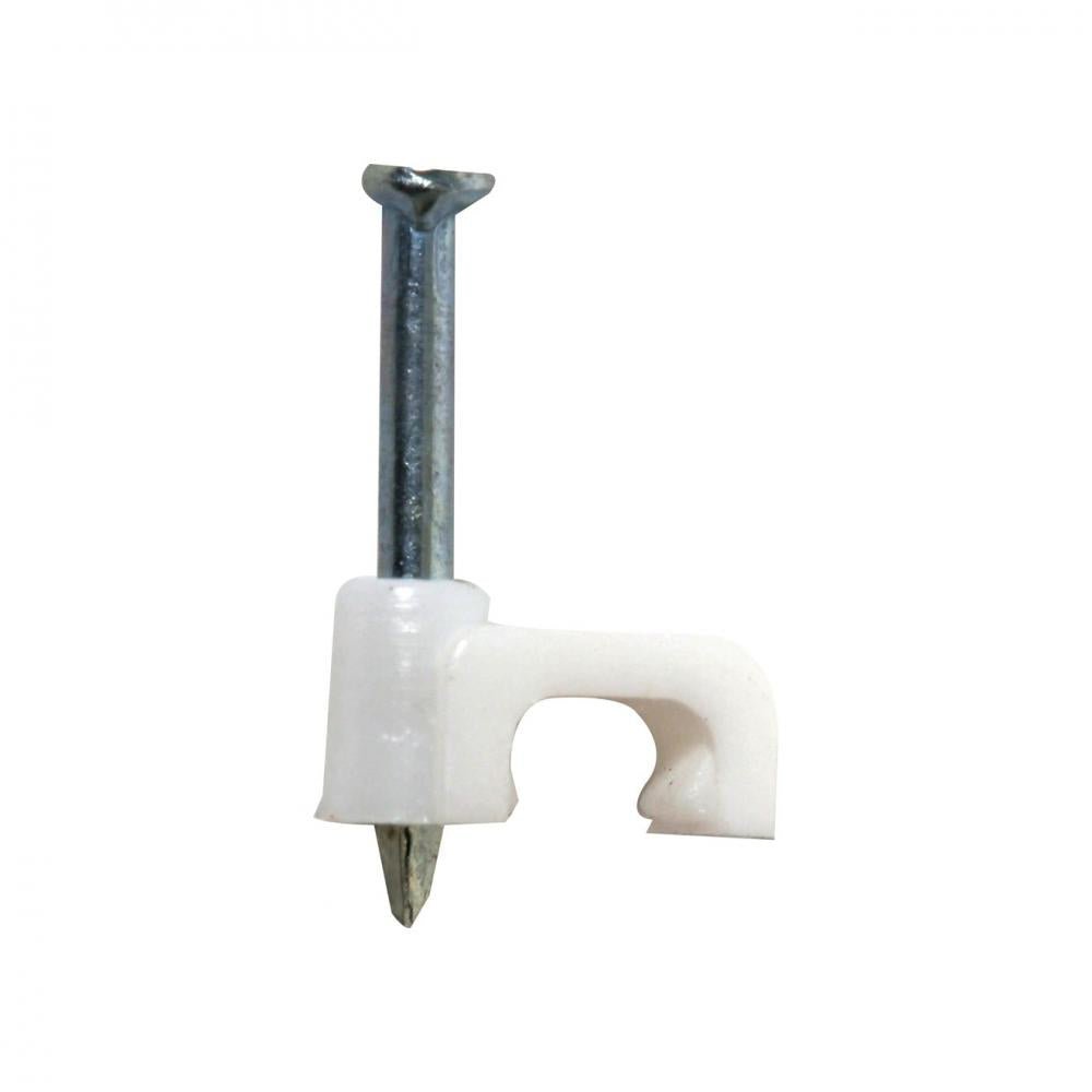 Phoenix Flat White Cable Clip - CABLE CLIPS - Beattys of Loughrea