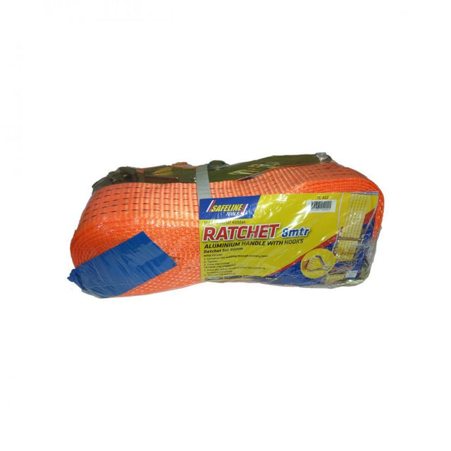 Safeline 5 Tonne Ratchet Strap - 8m - TRAILER/TRACTOR PARTS - Beattys of Loughrea