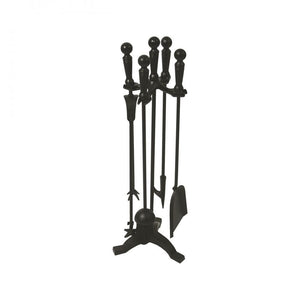 De Vielle Turn Handle Companion Set - 5 Piece - FIREPLACE - COMPANION SET - Beattys of Loughrea