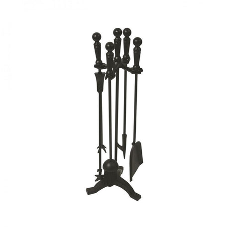 De Vielle Turn Handle Companion Set - 5 Piece - FIREPLACE - COMPANION SET - Beattys of Loughrea