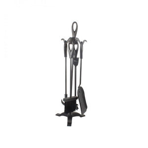 De Vielle 5 Piece Tear Drop Companion Set - Black - FIREPLACE - COMPANION SET - Beattys of Loughrea