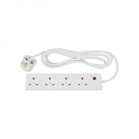 Powermaster 4 Gang Extension Lead - 2m - EXTENTION REELS - Beattys of Loughrea