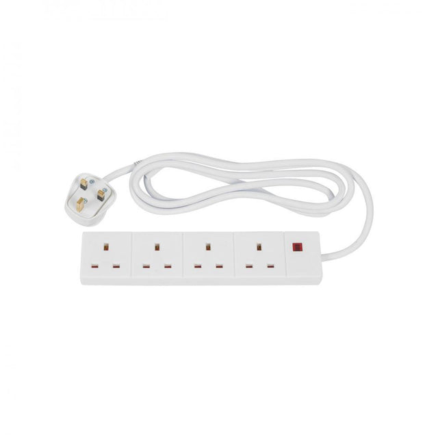 Powermaster 4 Gang Extension Lead - 2m - EXTENTION REELS - Beattys of Loughrea