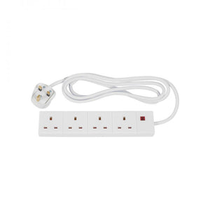 Powermaster 4 Gang Extension Lead - 2m - EXTENTION REELS - Beattys of Loughrea