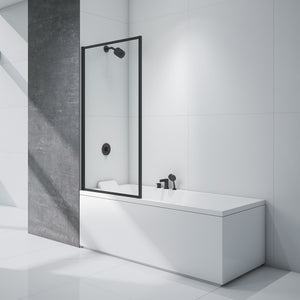 Merlyn Black Framed Bath Screen - SHOWER DOORS - Beattys of Loughrea