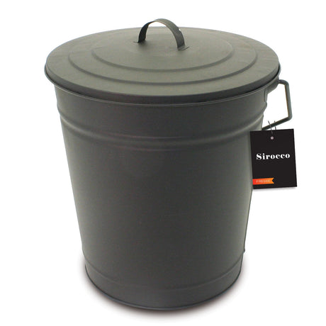 Sirocco Metal Coal Tub & Lid - FIREPLACE - COAL BUCKET LOG BOX BASKET STOVE FAN - Beattys of Loughrea