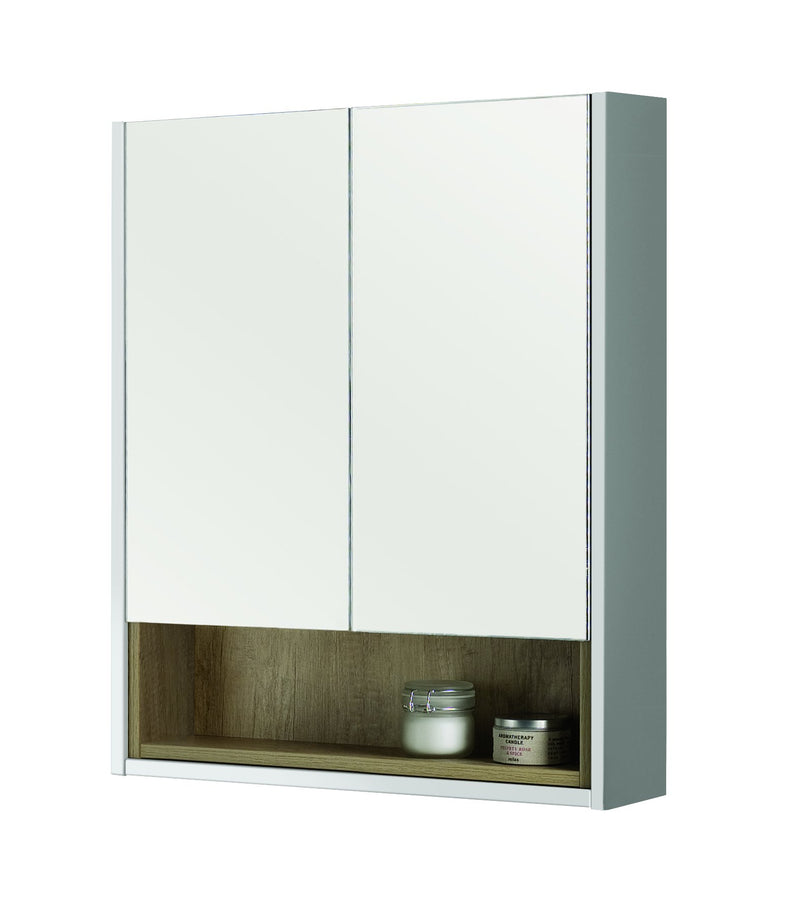 Bathroom Studio Lucca 60cm Mirror Cabinet - Gloss White - LIGHT UP MIRROR FOR VANITY - Beattys of Loughrea