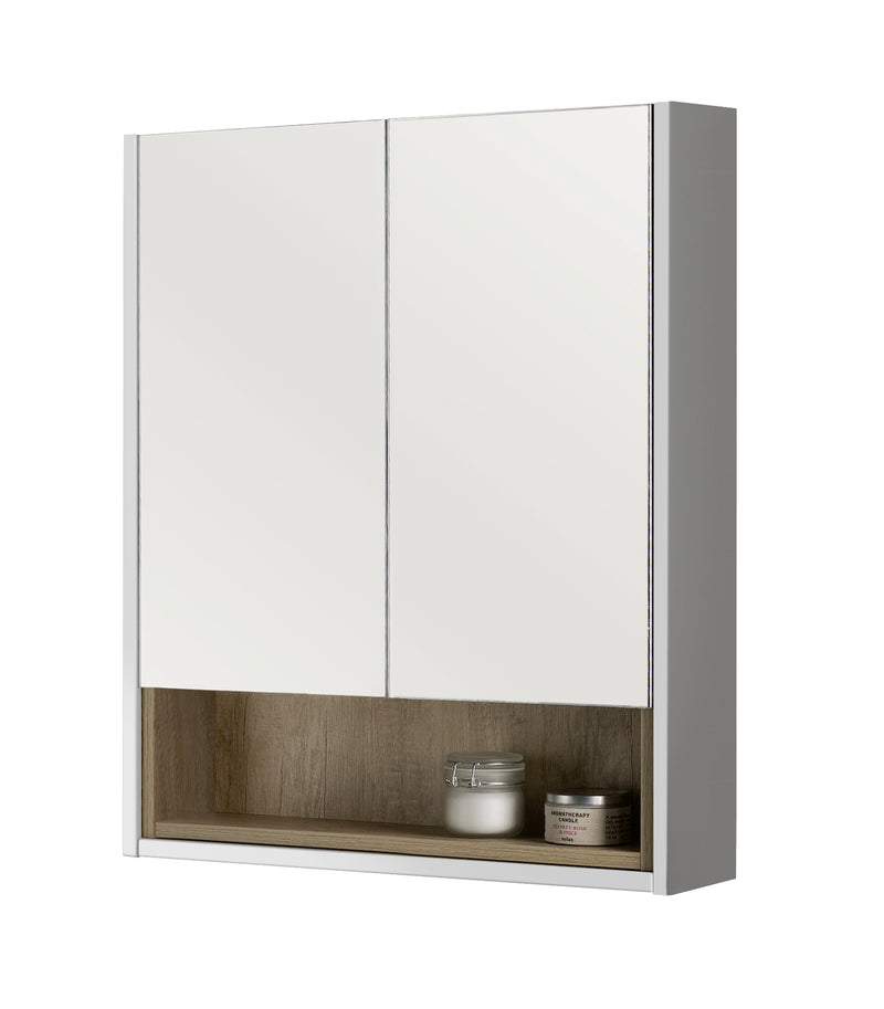 Bathroom Studio Lucca 60cm Mirror Cabinet - Gloss White - LIGHT UP MIRROR FOR VANITY - Beattys of Loughrea