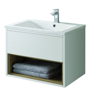 Bathroom Studio Lucca 60cm Wall Hung Unit - Gloss White - VANITY UNITS - Beattys of Loughrea