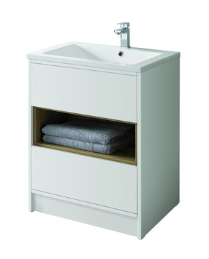 Bathroom Studio Lucca 80cm Floor Standing - Gloss White - VANITY UNITS - Beattys of Loughrea