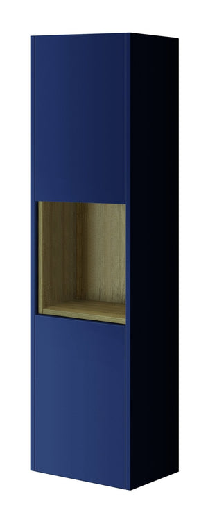 Bathroom Studio Lucca 35cm Tall Boy Wall Cabinet- Matt Sapphire Blue - VANITY UNITS - Beattys of Loughrea