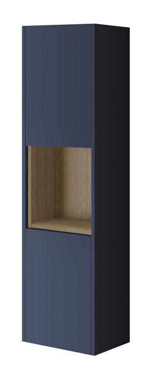 Bathroom Studio Lucca 35cm Tall Boy Wall Cabinet- Matt Sapphire Blue - VANITY UNITS - Beattys of Loughrea