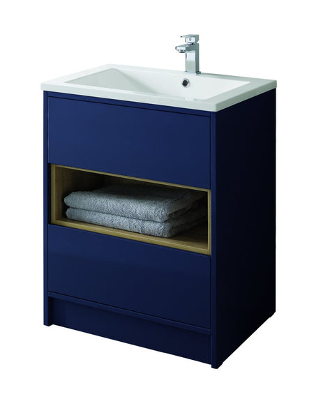 Bathroom Studio Lucca 80cm Floor Standing - Matt Sapphire Blue - VANITY UNITS - Beattys of Loughrea