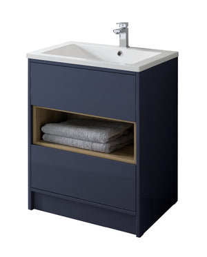 Bathroom Studio Lucca 60cm Floor Standing Unit - Matt Sapphire Blue - VANITY UNITS - Beattys of Loughrea