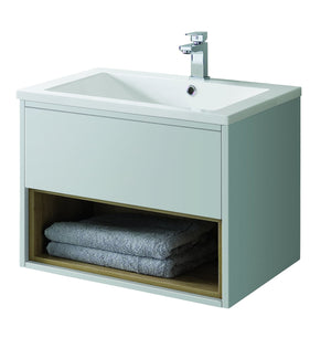 Bathroom Studio Lucca 60cm Wall Hung Unit - Dove Grey - VANITY UNITS - Beattys of Loughrea