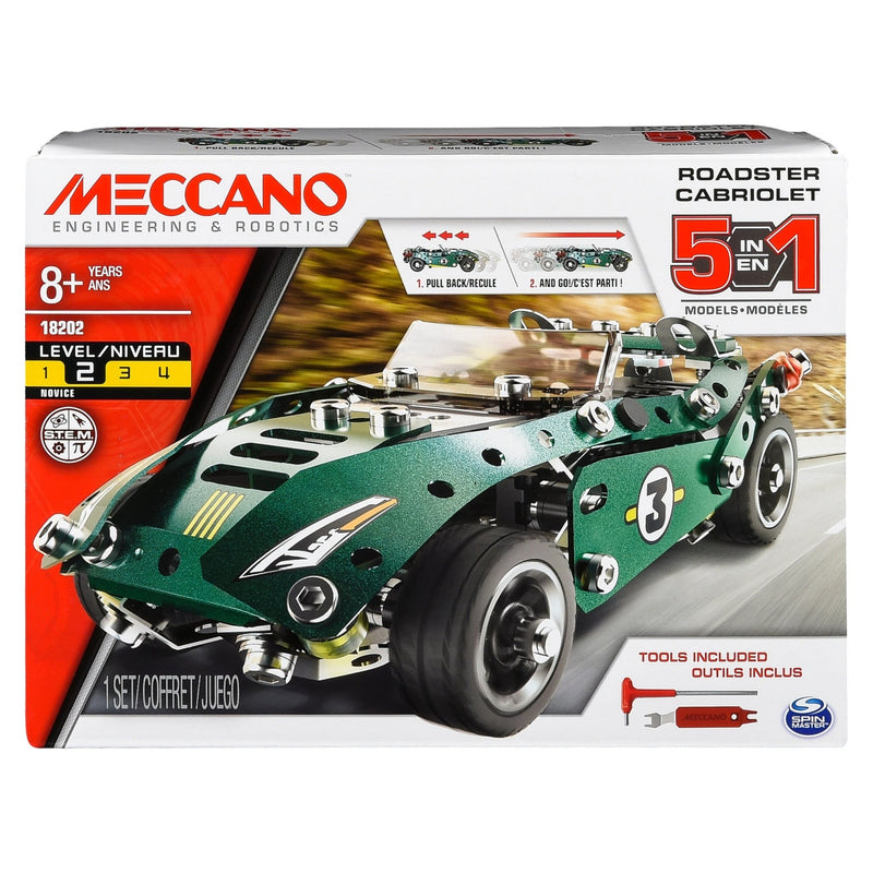 Meccano 5 Model Set Roadster - CONSTRUCTION - LEGO/KNEX ETC - Beattys of Loughrea