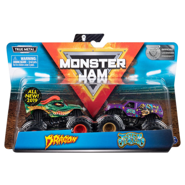 Monster Jam 1:64 2Pk Double Down Showdown - CARS/GARAGE/TRAINS - Beattys of Loughrea